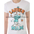 T-shirt de coton en gros de conception de bande dessinée fraîche imprimant des hommes